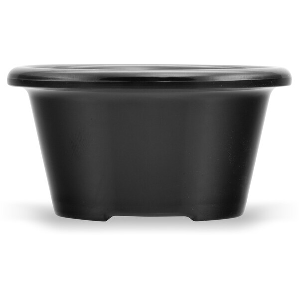Carlisle Foodservice Melamine Smooth Ramekin, 3 oz, Black - S28103