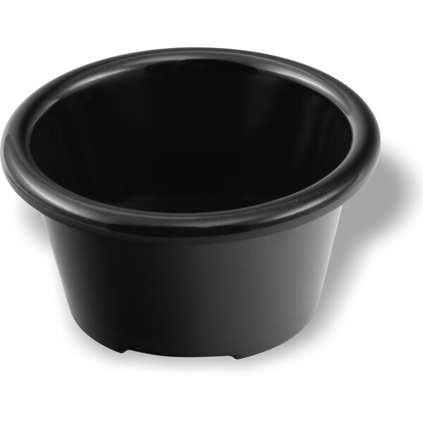 Carlisle Foodservice Melamine Smooth Ramekin, 3 oz, Black - S28103