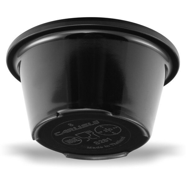 Carlisle Foodservice Melamine Smooth Ramekin, 3 oz, Black - S28103