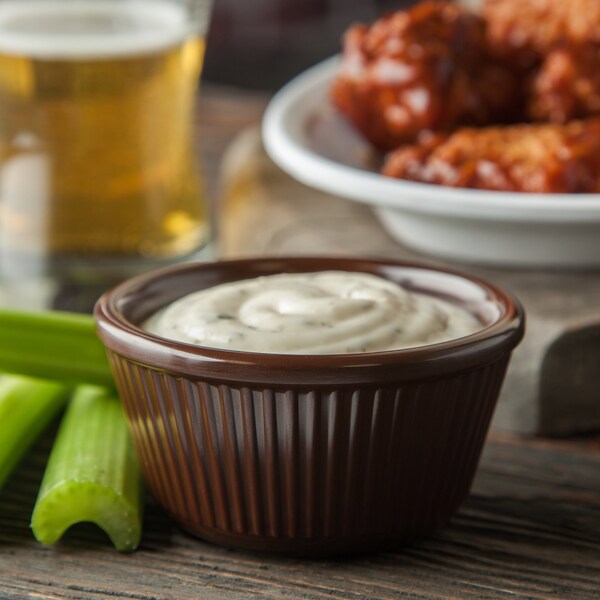 Carlisle Foodservice Mlmn Flute Bowl Ramekin, 4 oz., Chc, PK48 - S28769