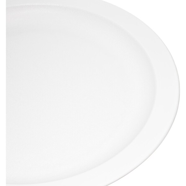 Carlisle Foodservice Polycarbon Nrrw Rim Plate, 9", Wht, PK48 - PCD20902