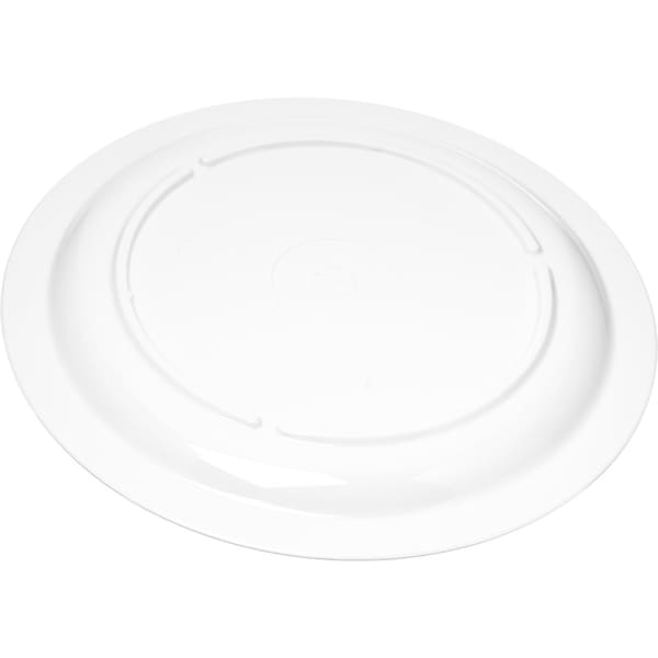 Carlisle Foodservice Polycarbon Nrrw Rim Plate, 9", Wht, PK48 - PCD20902