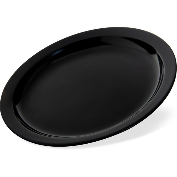Carlisle Foodservice Melamine Sandwich Plate, 7.25", Blk, PK48 - KL20103