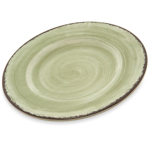 Carlisle Foodservice Melamine Salad Plate, 9", Jade, PK12 - 5400246