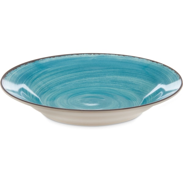 Carlisle Foodservice Mlmn Rimmed Soup Bowl, 28.5 oz., Aqa, PK6 - 5400315