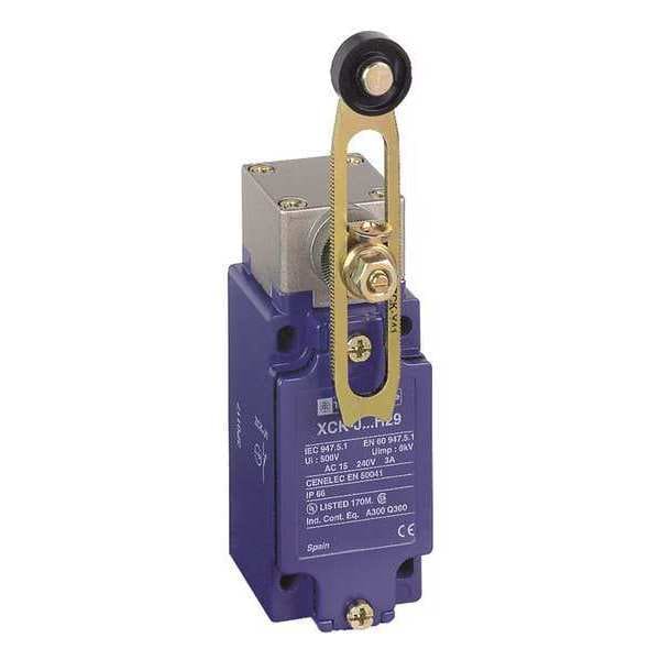 Interruptor de límite Telemecanique Sensors, palanca de rodillo ajustable, rotativo, 1NC/1NO, ubicación del actuador: Lado - XCKJ10541