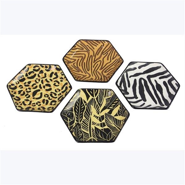 Desorden Ceramic Animal Print Trinket Dish, 3 Assorted Color - DE4266054