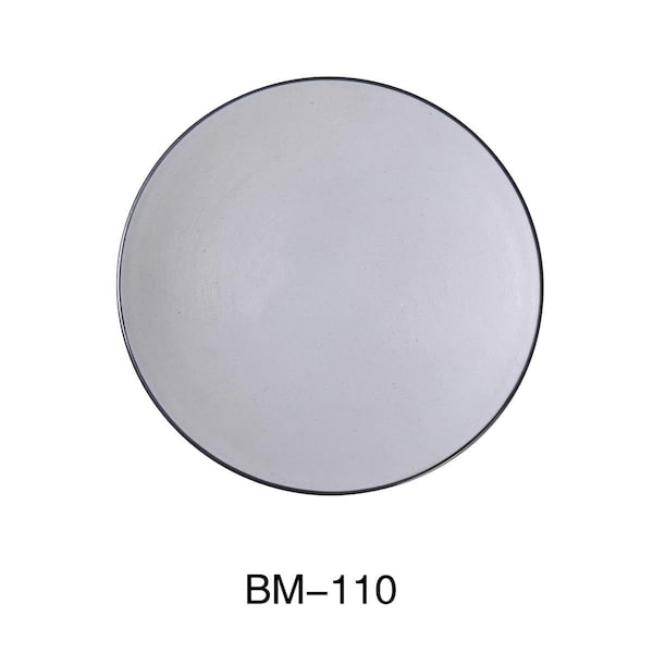 Yanco 10.25 in. Birmingham Melamine Scratch Resistant Round Plate, 24PK - BM-110