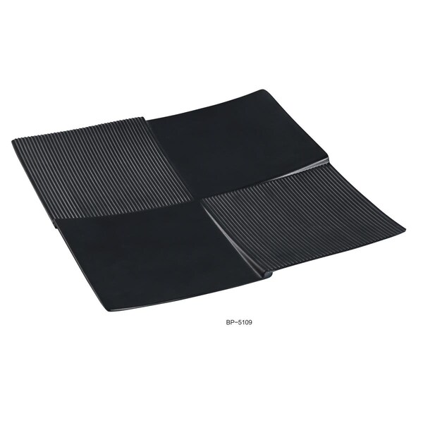 Yanco Black Pearl-2 Square Display Plate, Black, 24PK - BP-5109