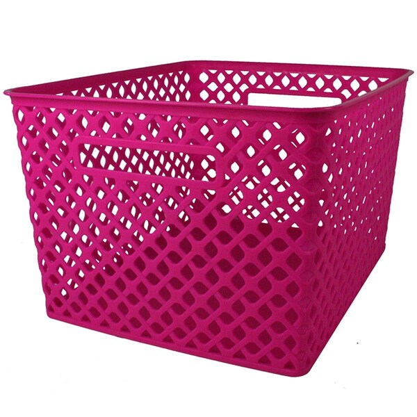 Romanoff Products Large Hot Pink Woven Basket - 2 Each - ROM74207-2