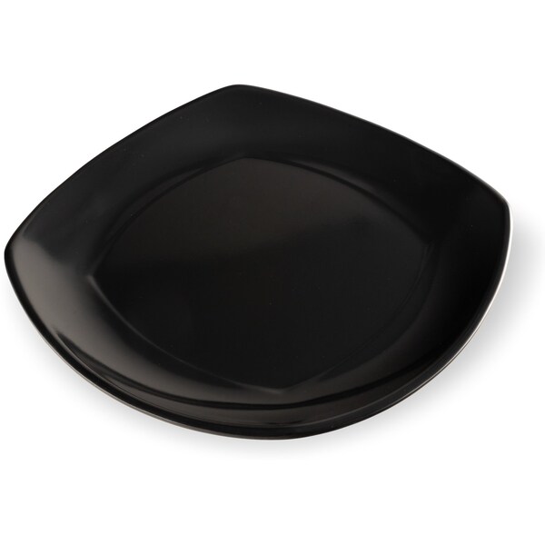 Carlisle Foodservice Upturned Corner Sq. Plate, 7.75", Blk, PK48 - 4330803