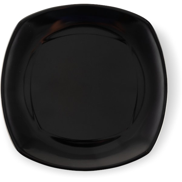 Carlisle Foodservice Upturned Corner Sq. Plate, 7.75", Blk, PK48 - 4330803
