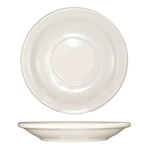 Iti Saucer, 5-1/2", Ceramic American White PK36 - VA-2