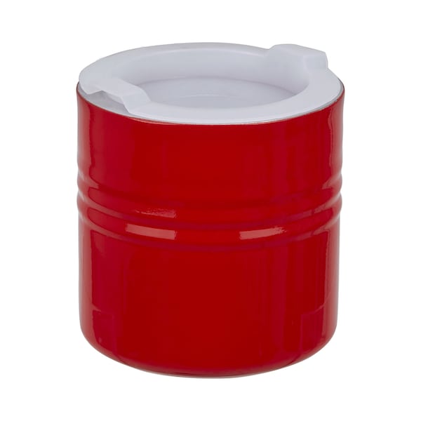 Bon Chef Cold Wave Salad Dressing Cont &Stacking Cover  5 1/8" Dia X 5" H  28 Oz - 9315RED
