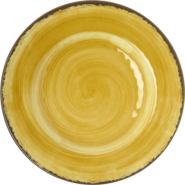 Carlisle Foodservice Melamine Salad Plate, 9", Amber, PK12 - 5400213