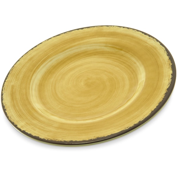 Carlisle Foodservice Melamine Salad Plate, 9", Amber, PK12 - 5400213
