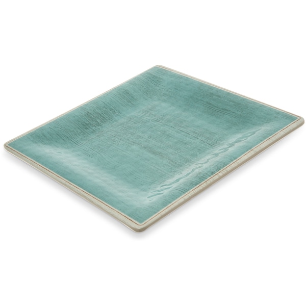 Carlisle Foodservice Melamine Square Salad Plate, 8.5", Aq, PK12 - 6402315