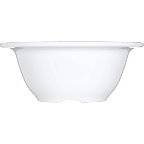 Carlisle Foodservice Melamine Rim Nappie Bowl, 10 oz., Wht, PK24 - 3303802