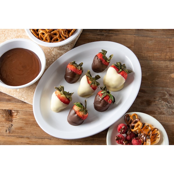 Carlisle Foodservice Melamine Platter Tray, 12"x9", Wht, PK12 - KL12702