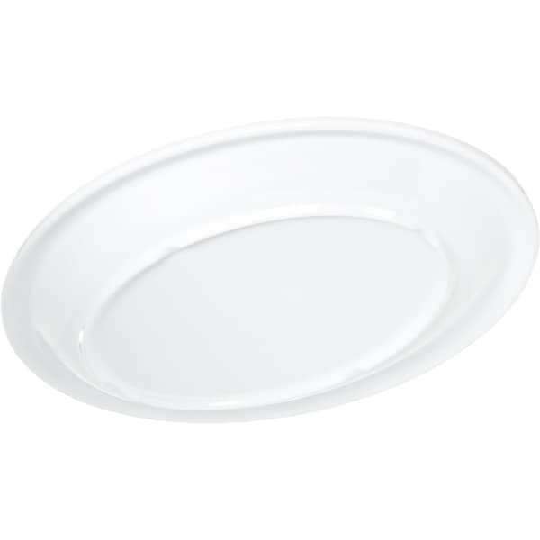 Carlisle Foodservice Melamine Platter Tray, 12"x9", Wht, PK12 - KL12702