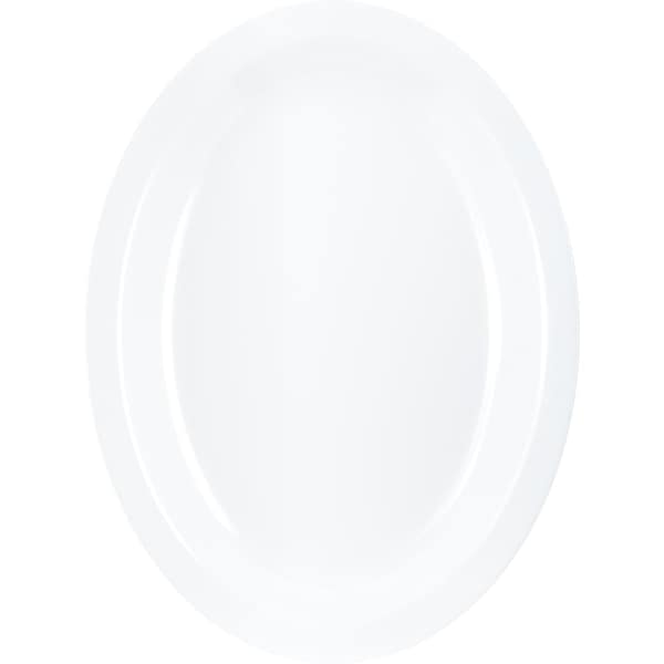 Carlisle Foodservice Melamine Platter Tray, 12"x9", Wht, PK12 - KL12702