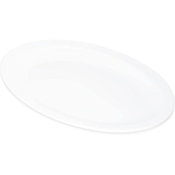 Carlisle Foodservice Melamine Platter Tray, 12"x9", Wht, PK12 - KL12702