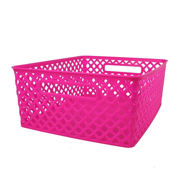 Romanoff Products Medium Hot Pink Woven Basket - 3 Each - ROM74107-3