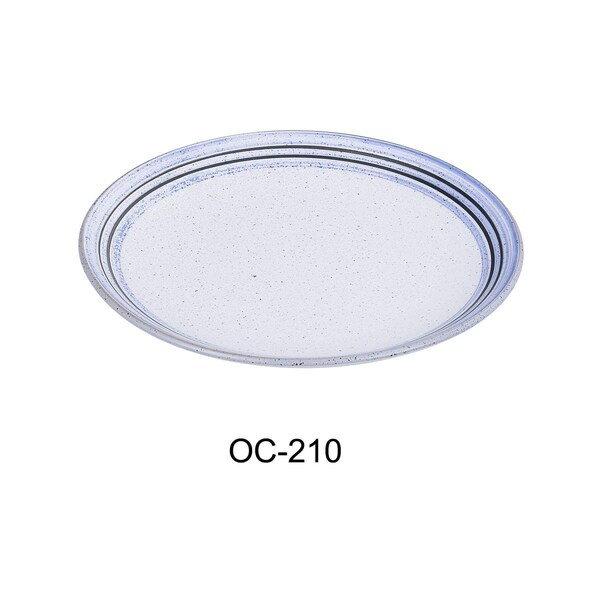 Yanco 10 x 1 in. Ocean Coupe Oval Porcelain Plate, 24PK - OC-210