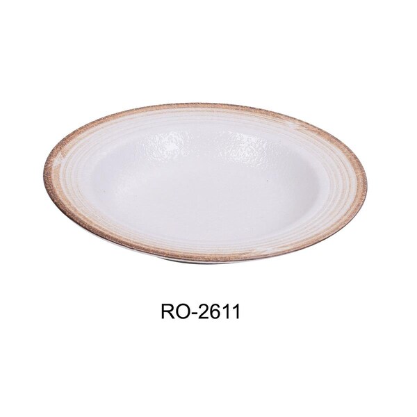 Yanco 11 x 8 x 1.75 in. Rockeye-2 Porcelain Two-Tone Pasta Bowl - 16 oz, 12PK - RO-2611
