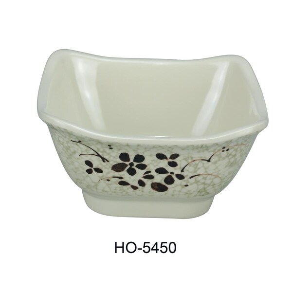 Yanco 10 oz Honda Bowl - Square - Melamine, Multi Color - 2.25 x 4.75 x 4.75 in., 48PK - HO-5450