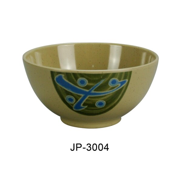Yanco 4.5 in. 8 oz Japanese Nanjing Bowl - Melamine, Multi Color, 48PK - JP-3004