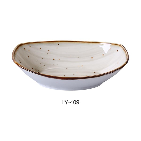 Yanco Lyon 9 in. Oval Bowl, Reactive Glaze - 20 oz, 12PK - LY-409