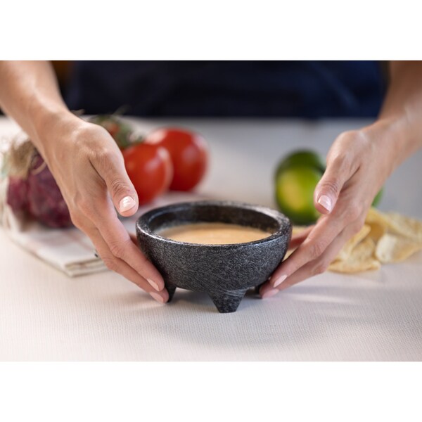 Service Ideas Salsa Bowl 4 Piece Set, 10 oz each, Black - MB10BL