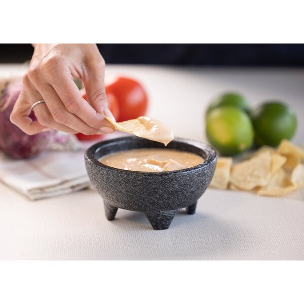 Service Ideas Salsa Bowl 4 Piece Set, 10 oz each, Black - MB10BL