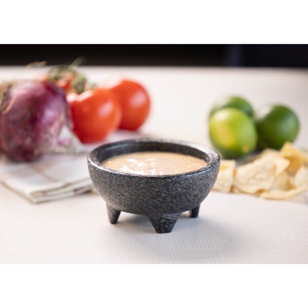 Service Ideas Salsa Bowl 4 Piece Set, 10 oz each, Black - MB10BL