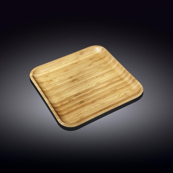 Wilmax WL-771022-A 9 x 9 in. Bamboo Plate, 60PK - WL-771022/A