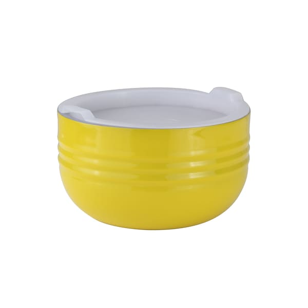 Bon Chef Cold Wave Bowl & Stacking Cover  7 1/8" Dia X 4" H  1 Qt 20 Oz - 9318YELLOW