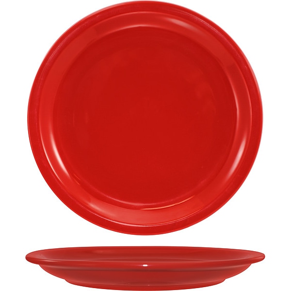 Iti Narrow Rim Plate, 9" Dia, Crimson Red, PK24 - CAN-8-CR