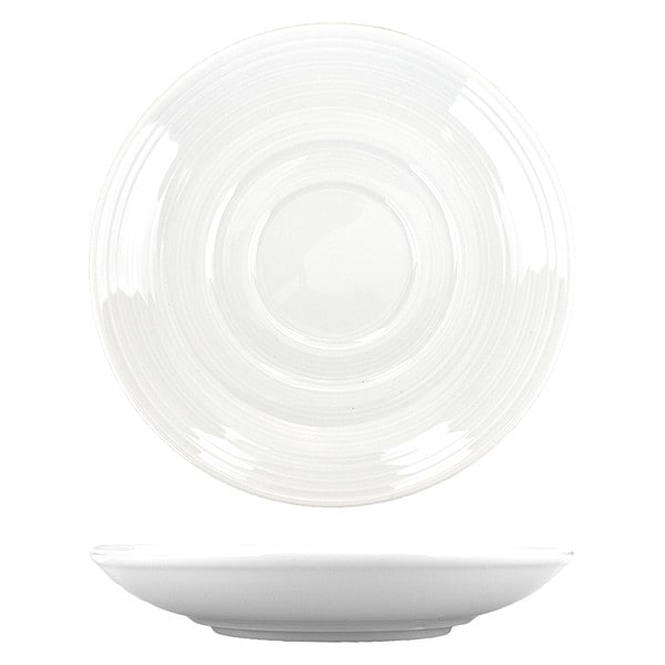 Iti Saucer, 6" Dia, Bright White, PK36 - MZ-2