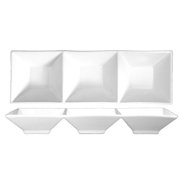 Iti 3-Compartment Bowl, 10 oz., Ceramic White PK12 - FA3-15