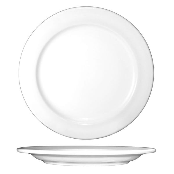 Iti Plate, 7-1/8", Ceramic European White PK36 - DO-7