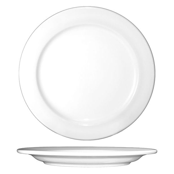 Iti Plate, 12", Ceramic European White PK12 - DO-21