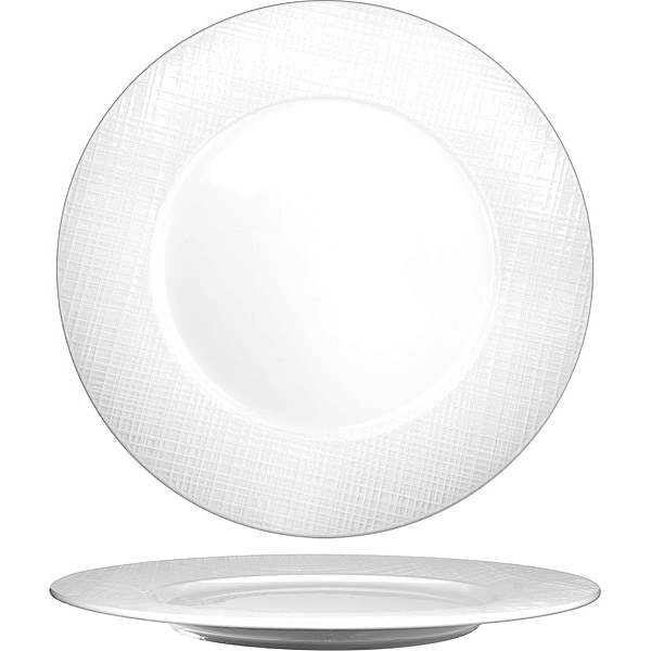 Iti Plate, 10 3/8" Dia, Bright White, PK24 - DR-16
