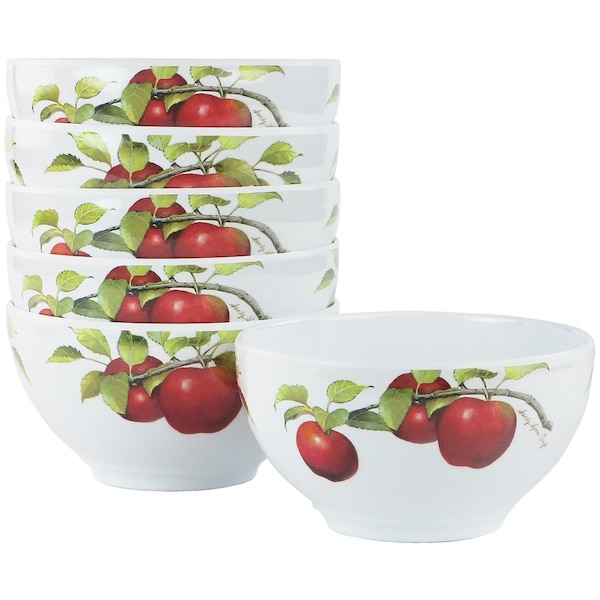 Decoracion 6pc Melamine Bowl Set  Harvest Apples - DE2646710