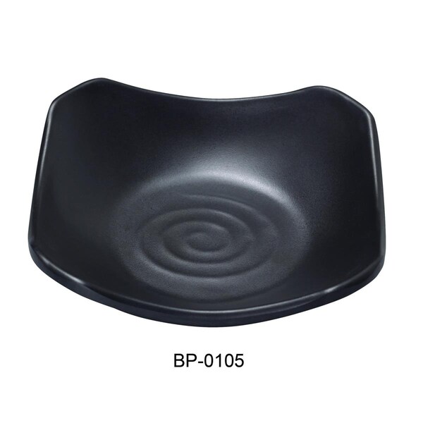 Yanco Black Pearl-1 New Square Dish, Black, 48PK - BP-0105