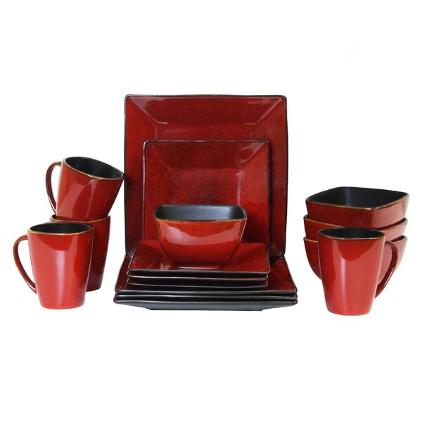Elama 16 Piece Modern Premium Stoneware set - ELM-HARLAND16