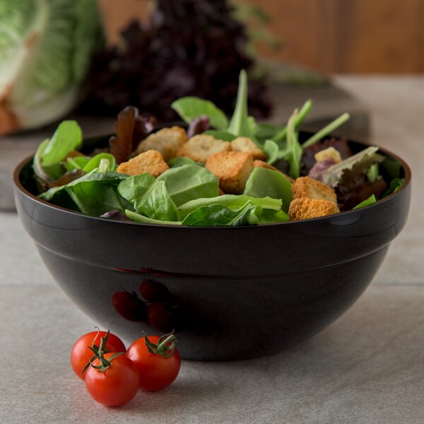 Carlisle Foodservice Stack Bowl, 3 qt., Blk, PK4 - 810003