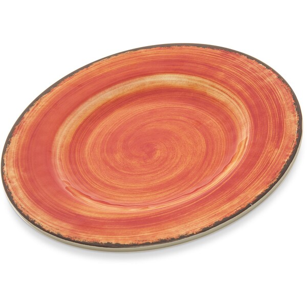 Carlisle Foodservice Melamine Salad Plate, 9", Fireball, PK12 - 5400252