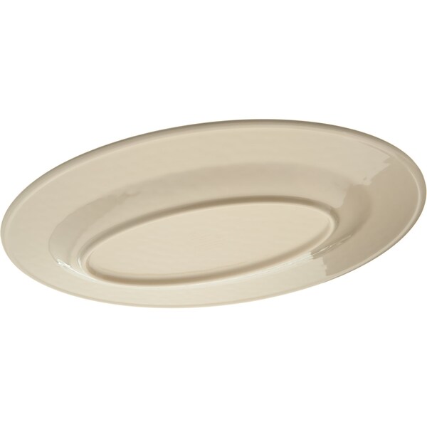 Carlisle Foodservice Melamine Oval Plate, 12"x8", Smoke, PK12 - 6402018