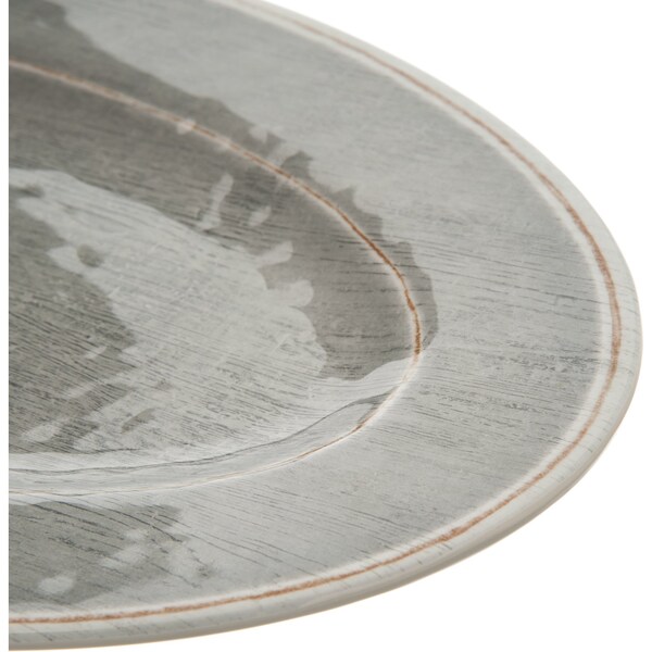Carlisle Foodservice Melamine Oval Plate, 12"x8", Smoke, PK12 - 6402018